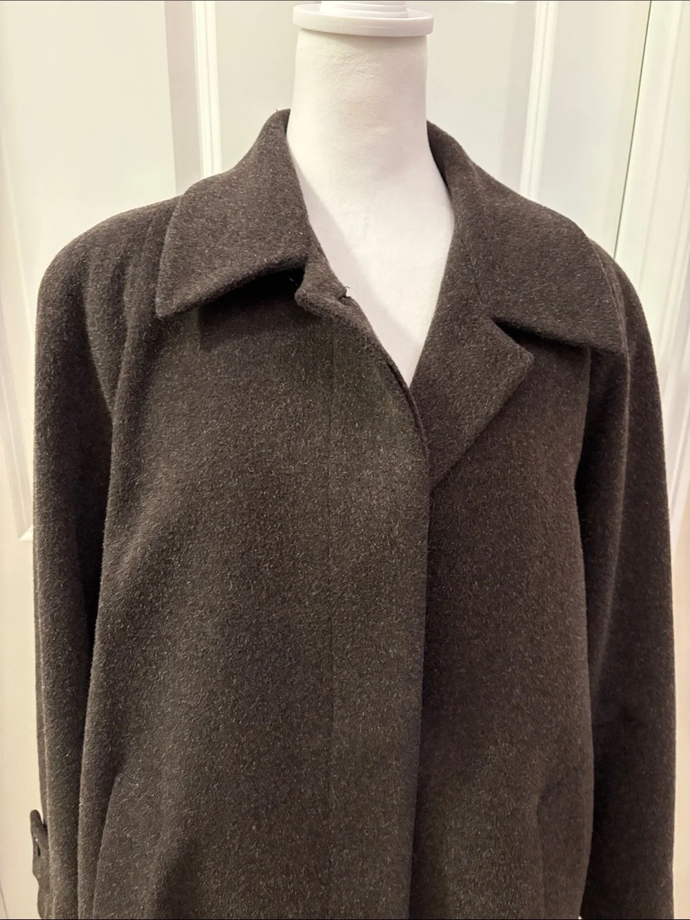 Jones New York Chocolate Brown Pea Coat 14P Car Coat NNT